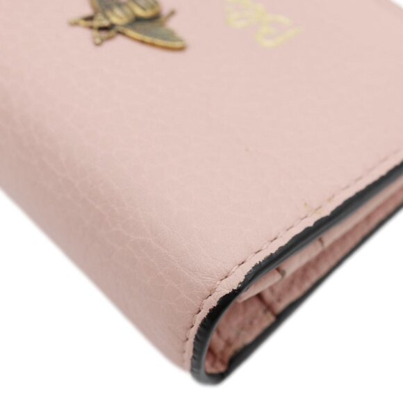 Gucci Cellarius Blind for Love Animalier Leather Card Case Pink 460185 - Picture 6 of 14